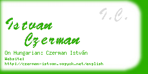 istvan czerman business card